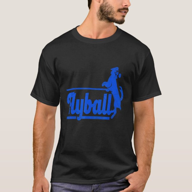 Camiseta Diseños de perros retro Guay Flyball (Anverso)