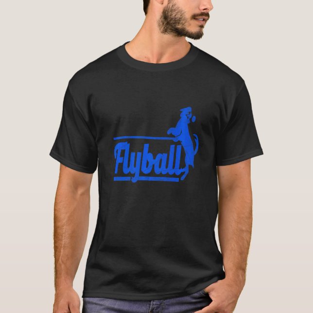 Camiseta Diseños de perros retro Guay Flyball (Anverso)