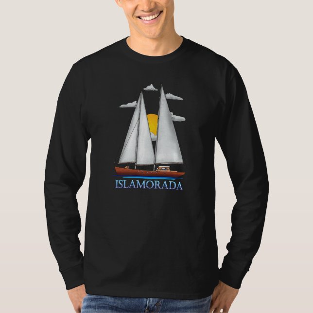 Camiseta Diseños de velero náutico costero de Islamorada (Anverso)