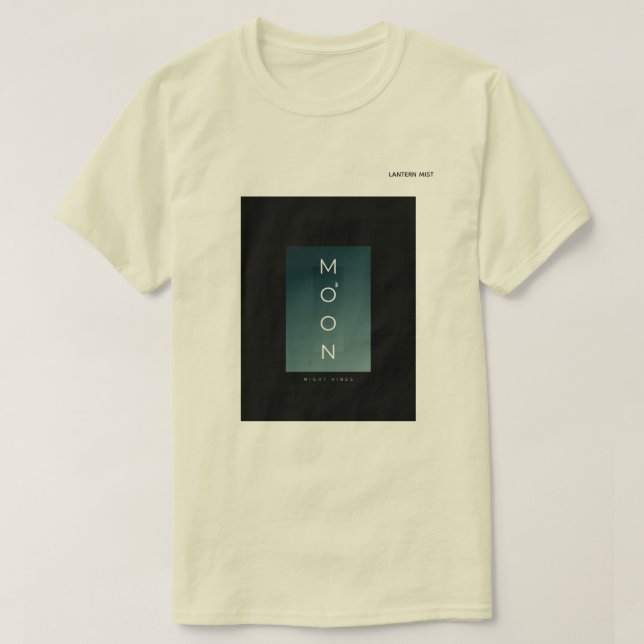 Camiseta diseños de vibraciones de la Luna. (Diseño del anverso)