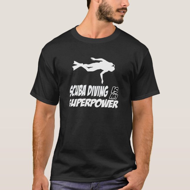 Camiseta Diseños del buceo con escafandra (Anverso)