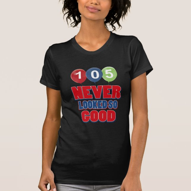 Camiseta diseños del cumpleaños de 105 años (Anverso)