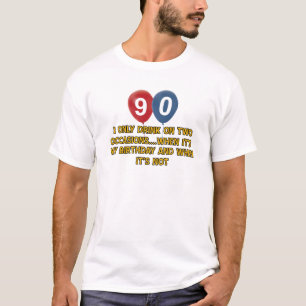 Camiseta diseños del cumpleaños de 90 años