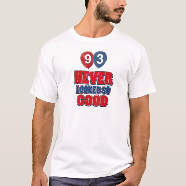 Camiseta diseños del cumpleaños de 93 años (Anverso)