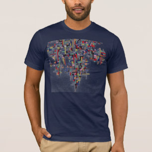 Camiseta Diseños del fractal del extracto del estallido de