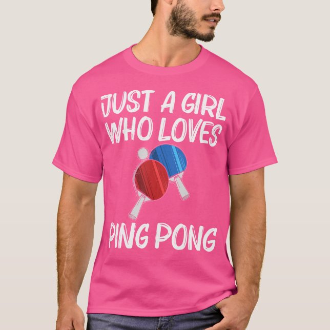 Camiseta Diseños divertidos de Ping Pong para Chicas Mesa T (Anverso)