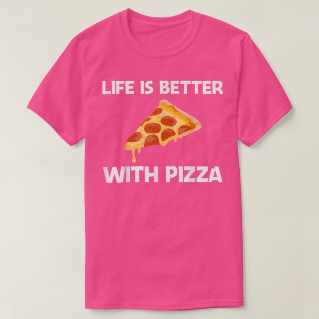 Camiseta Diseños divertidos de pizza para hombres (Diseño del anverso)