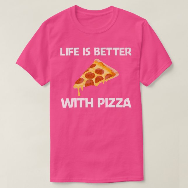 Camiseta Diseños divertidos de pizza para hombres (Diseño del anverso)