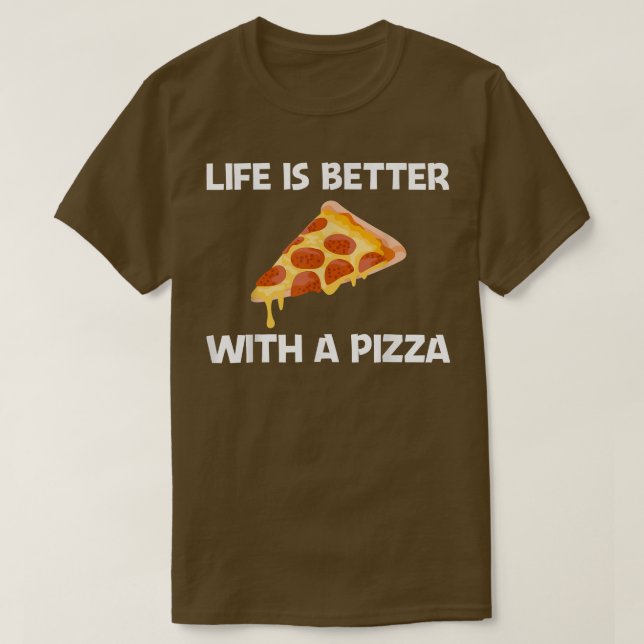 Camiseta Diseños divertidos de pizza para hombres (Diseño del anverso)