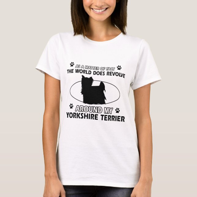 Camiseta Diseños divertidos del terrier de Yorkshire (Anverso)