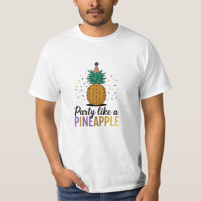 Camiseta Diseños divertidos y tropicales de piña para el ve (Anverso)