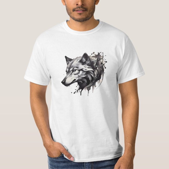 Camiseta Diseños estilo tatuaje de la colección Wolf T-Shir (Anverso)