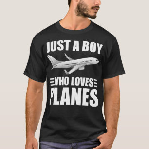 Camiseta Diseños Graciosos De Avión Para Niños Hombres A