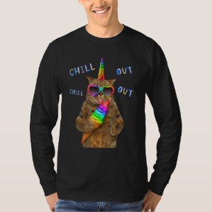 Camiseta Diseños gráficos de gatos arcoiris de Unicornio sa