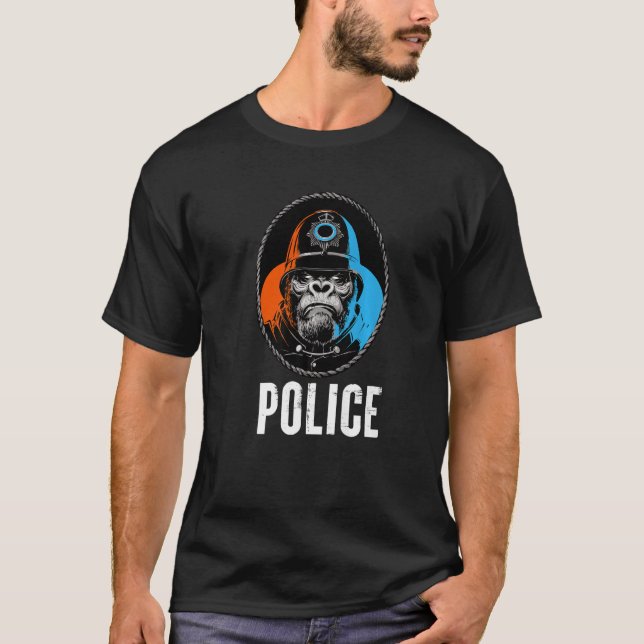Camiseta Diseños gráficos de Ilustracion de la policía de g (Anverso)