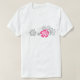 Camiseta Diseños grises y rosados del hibisco (Diseño del anverso)