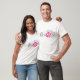 Camiseta Diseños grises y rosados del hibisco (Unisex)