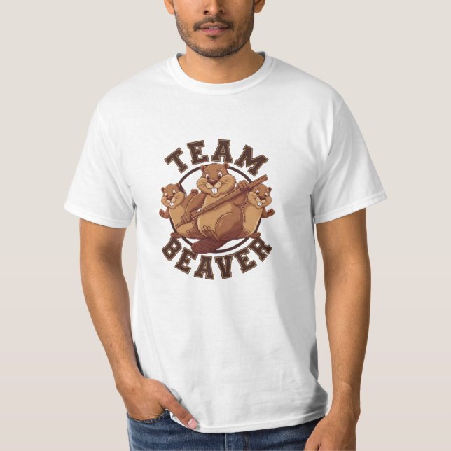 Camiseta Diseños inspirados en el castor de la diversión (Anverso)