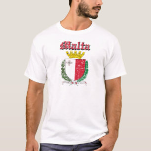 Camiseta Diseños malteses del escudo de armas del Grunge