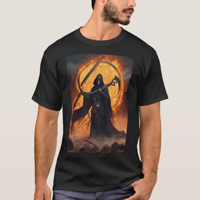 Camiseta Diseños Metalizado de muerte grotescos (Anverso)