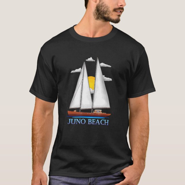Camiseta Diseños náuticos costeros de Juno Beach para veler (Anverso)