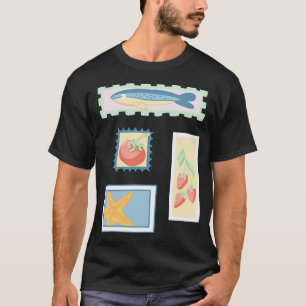 Camiseta Diseños Pastel de Estilo de Sello
