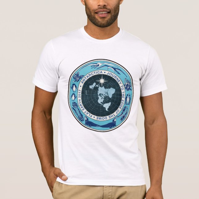 Camiseta Diseños planos de la tierra - viaje de la bóveda (Anverso)