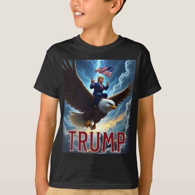 Camiseta diseños políticos atómicos de Zenzo presidente Tru (Anverso)