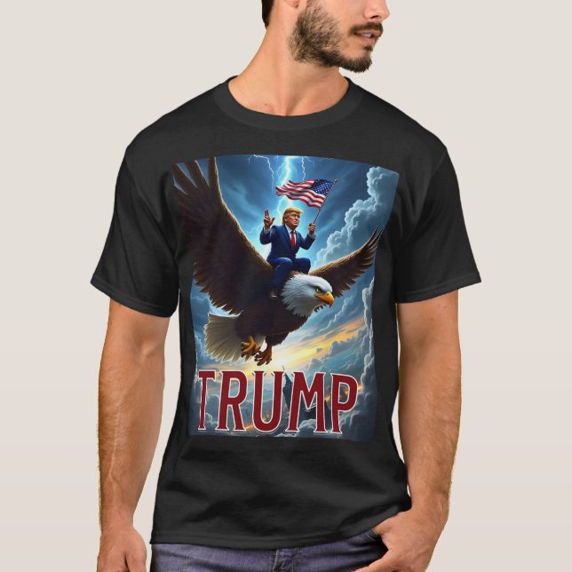 Camiseta diseños políticos atómicos de Zenzo presidente Tru (Anverso)