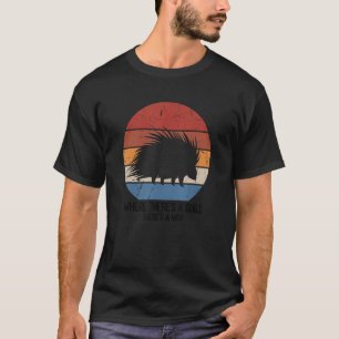 Camiseta Diseños Porcupine Hugger para Hedgehog Porcupine F