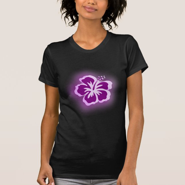 Camiseta diseños púrpuras del resplandor (Anverso)
