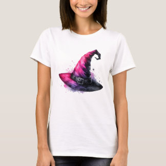 Camiseta Diseños rosados mágicos de Gorra de brujas