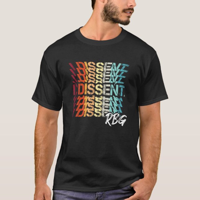 Camiseta Disentir De Rgb Con Molestias Retro (Anverso)