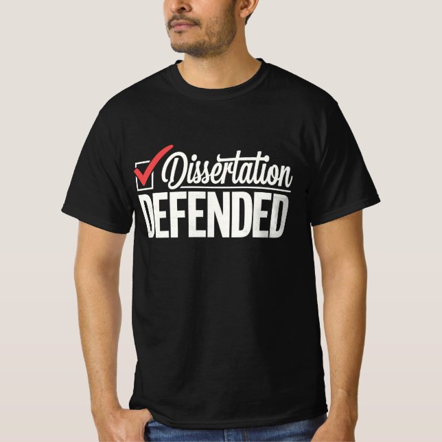 Camiseta Disertación Defendió la Graduación de Graduado de  (Anverso)