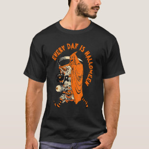 Camiseta Disfraces de calabaza de esqueleto retro Spooky te