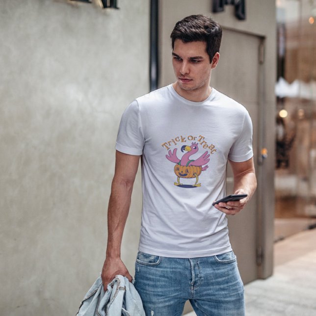 Camiseta Disfraces de Calabaza Flamingo de Halloween (Subido por el creador)