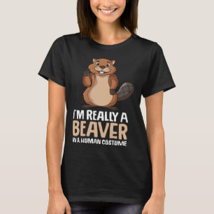 Camiseta Disfraces de castores Soy realmente una Chica de c