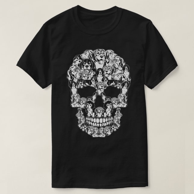 Camiseta Disfraces de cráneo de Halloween con dibujos gráfi (Diseño del anverso)