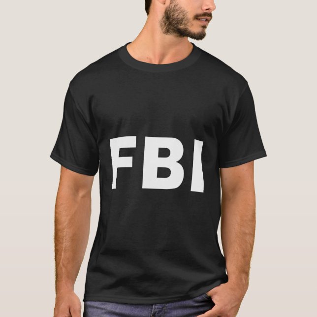 Camiseta Disfraces De Fbi Vestir Fácilmente Halloween Con L (Anverso)