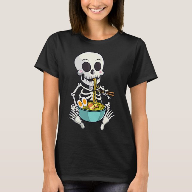 Camiseta Disfraces de fideos de Ramen japonés Anime Hallowe (Anverso)