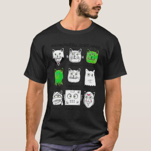 Camiseta Disfraces de gato de Halloween personajes de terro