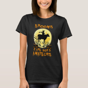 Camiseta Disfraces de Halloween Bruja escobas de vaca Son P