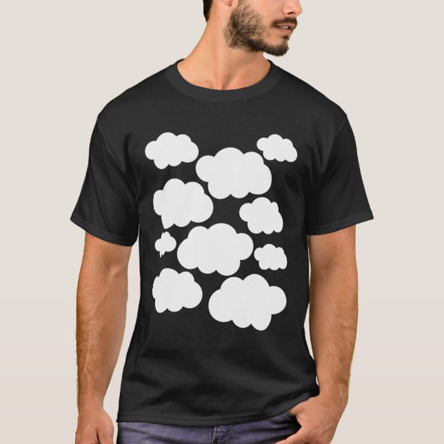 Camiseta Disfraces de Halloween con nubes blancas (Anverso)