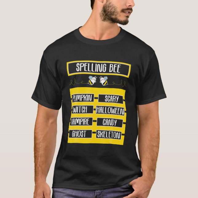 Camiseta Disfraces De Halloween De Bee Pun Para Profesores (Anverso)