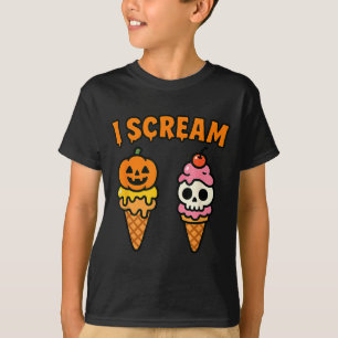 Camiseta Disfraces de Halloween de fantasma de helado grito