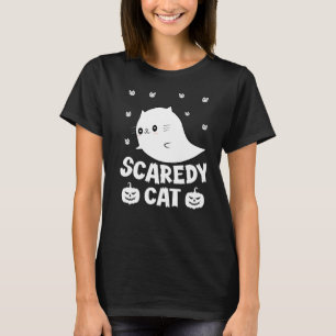Camiseta Disfraces de Halloween de Gato Cobarde Kitten Fant