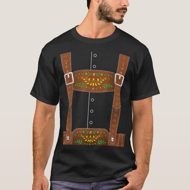 Camiseta Disfraces de Halloween de Lederhosen Oktoberfest (Anverso)