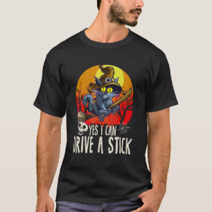 Camiseta Disfraces de Halloween Gato Puedo Conducir un Manu