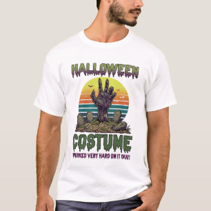 Camiseta Disfraces de Halloween Mano de Zombi Lápidas del C
