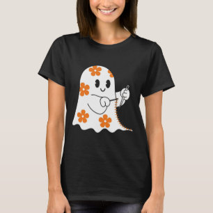 Camiseta Disfraces de Halloween masticando ghost boo curios